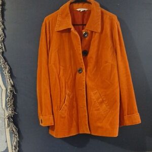 EUC Relativity Women's Burnt Orange Corduroy Jacket Size XL